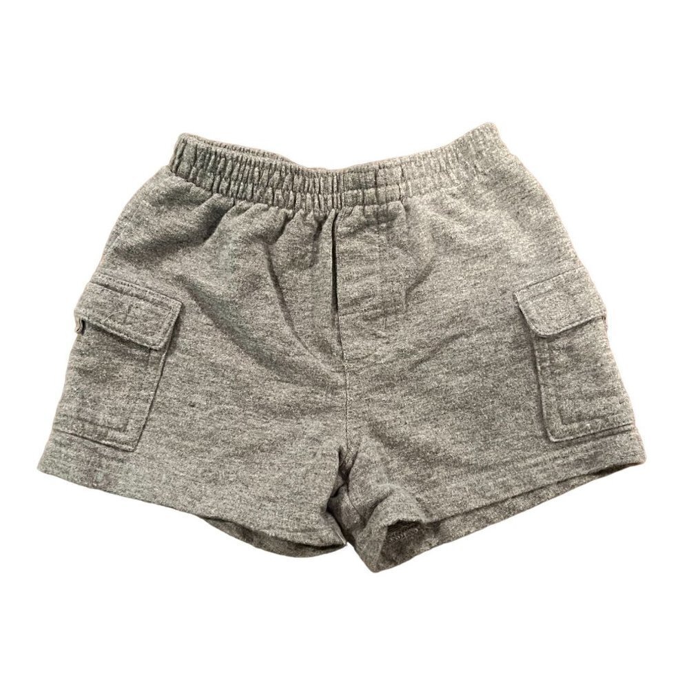 Circo Baby Boys Gray 100% Cotton Pull-On Cargo Shorts w/ Elastic Waist - 12M